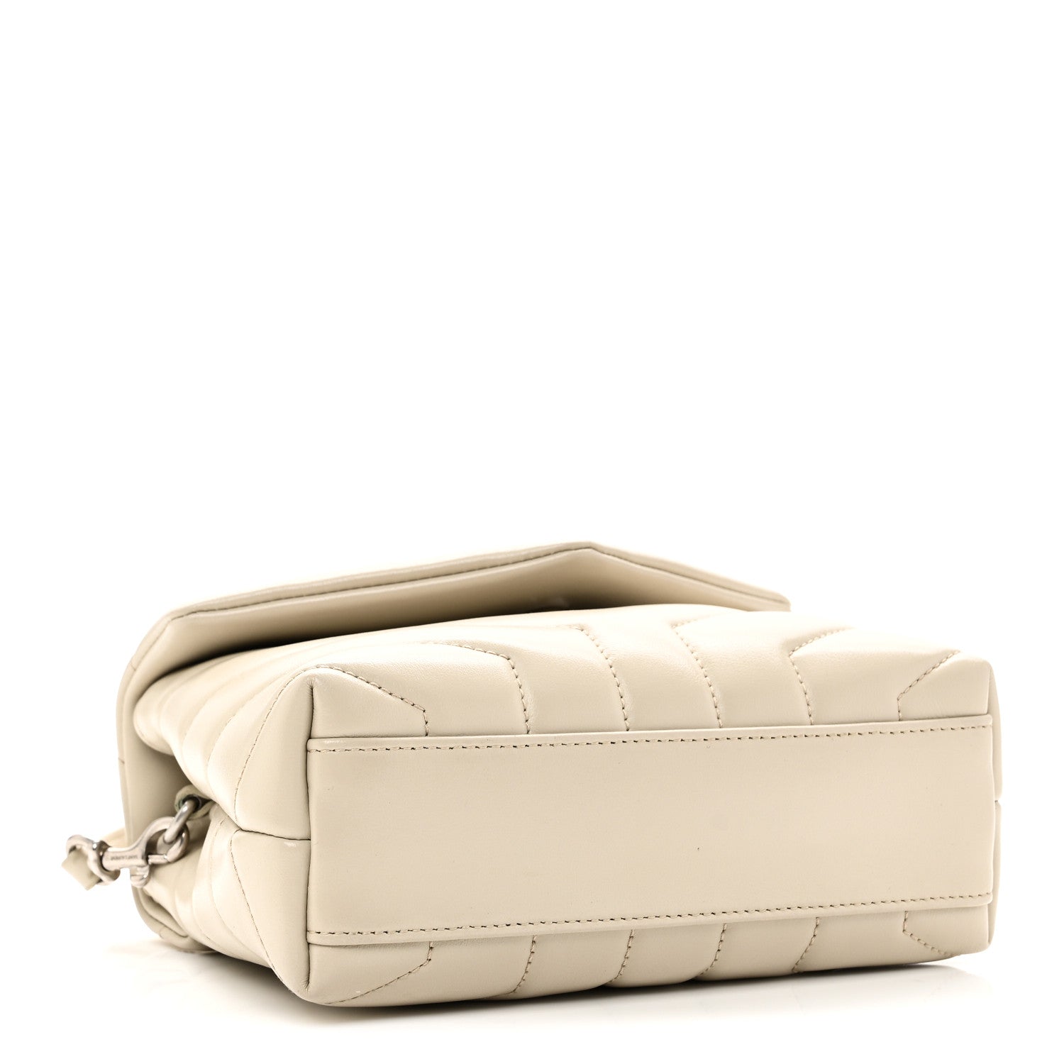 Saint Laurent Calfskin Y Quilted Monogram Toy Loulou Crossbody Bag Blanc Vintage 4 of 11