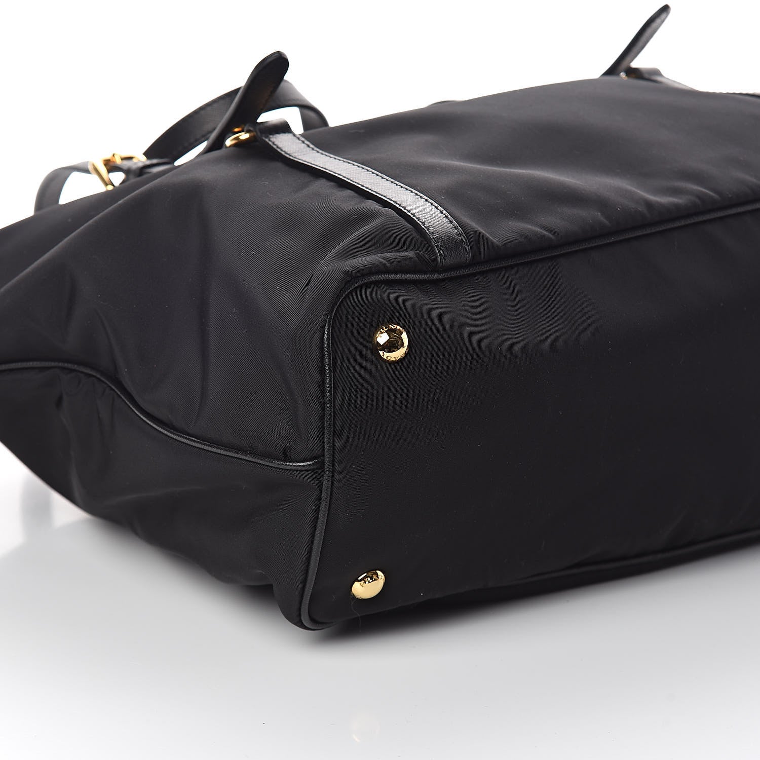 Prada Tessuto Nylon Saffiano Tote Black 8 of 9