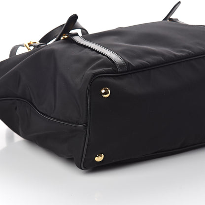 Prada Tessuto Nylon Saffiano Tote Black 8 of 9