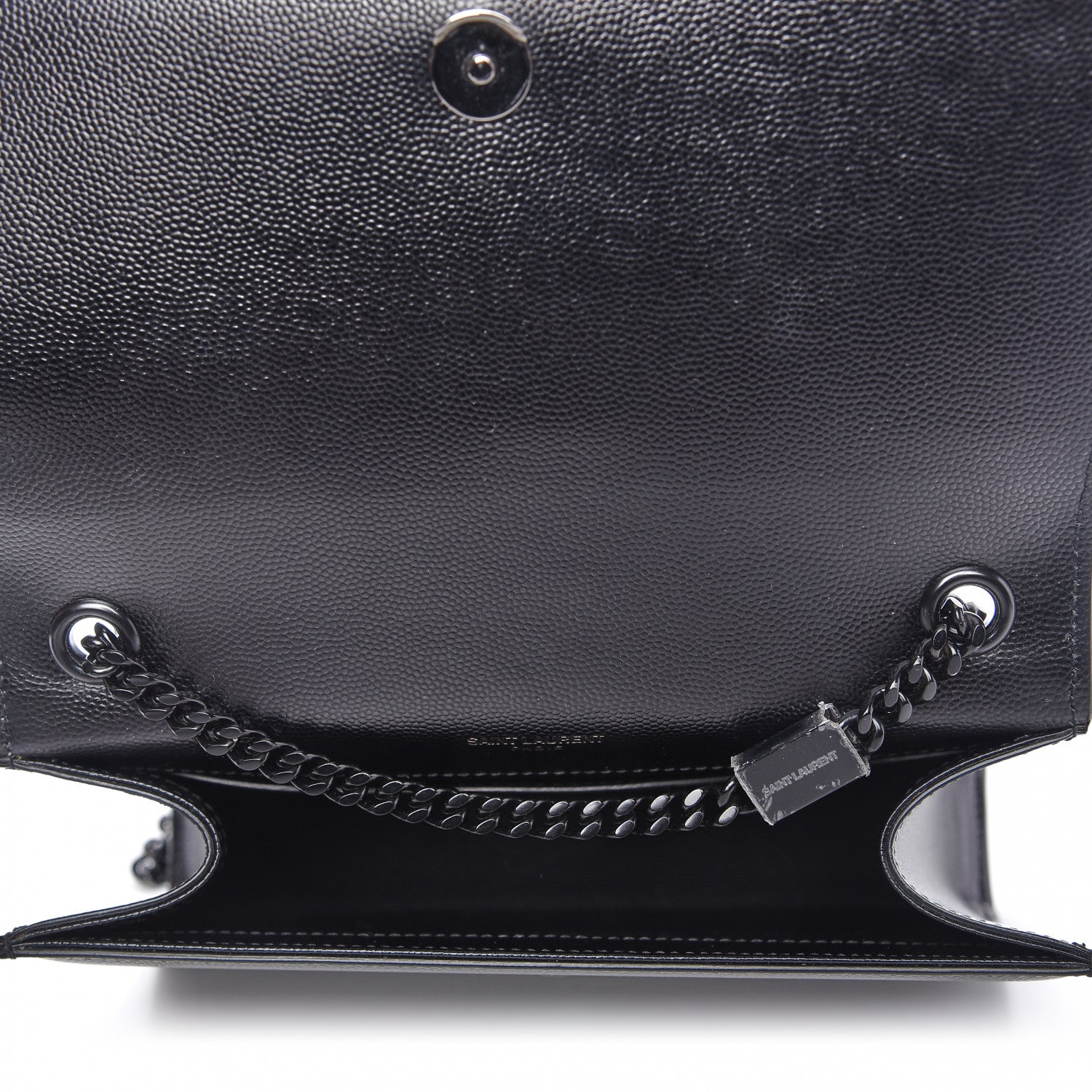 Saint Laurent Grain De Poudre Small Monogram Kate Satchel Black 6 of 9