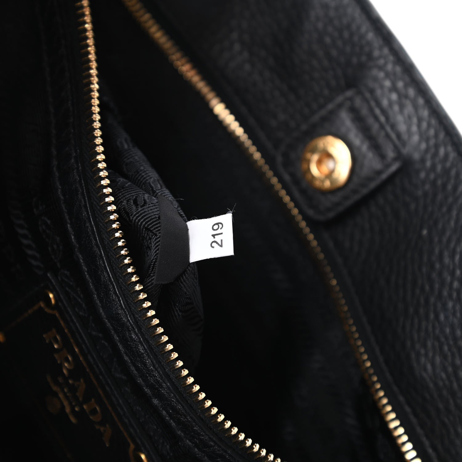 Prada Vitello Daino Tote Black 9 of 10