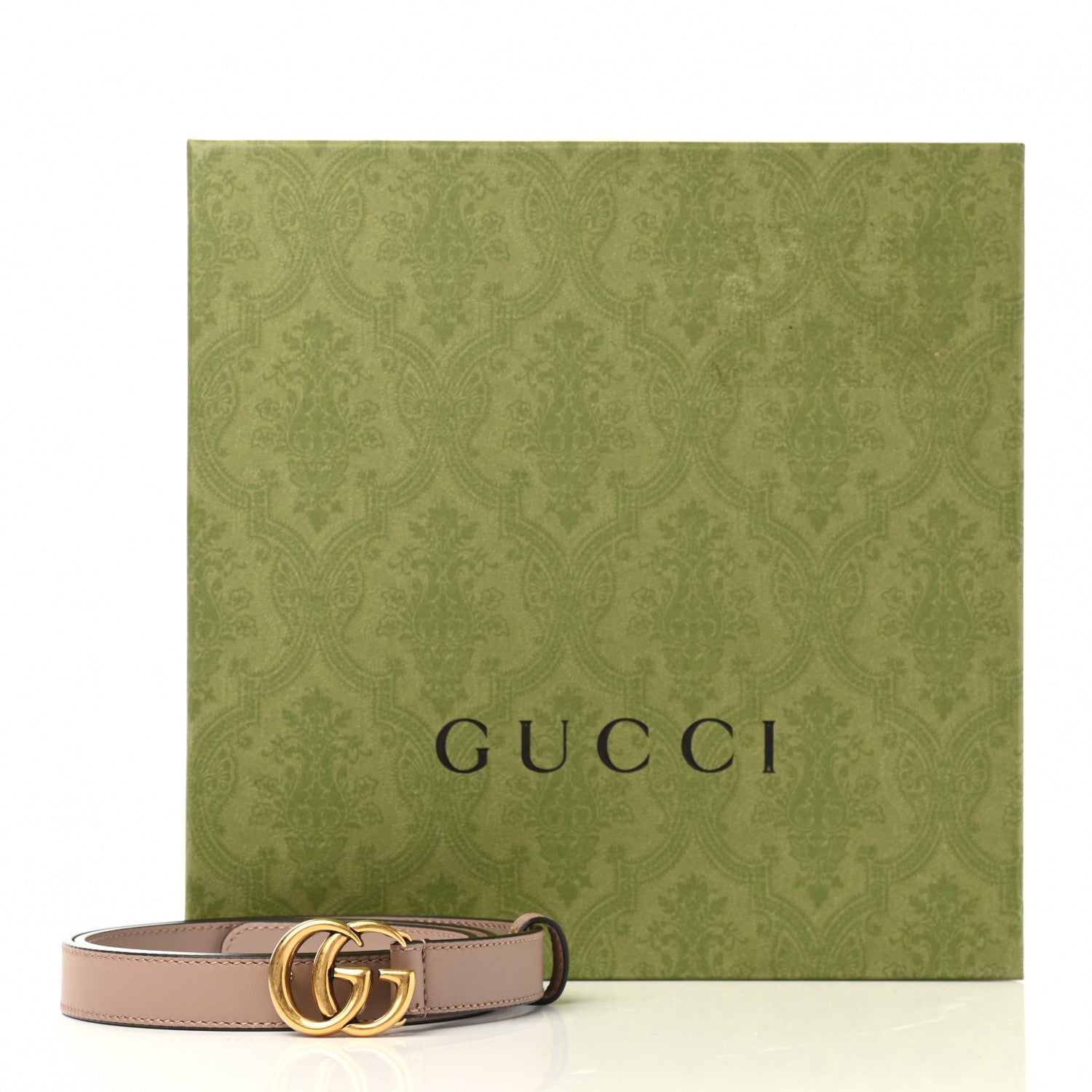 Gucci Calfskin Double G 20mm Belt 85 34 Porcelain Rose 6 of 6