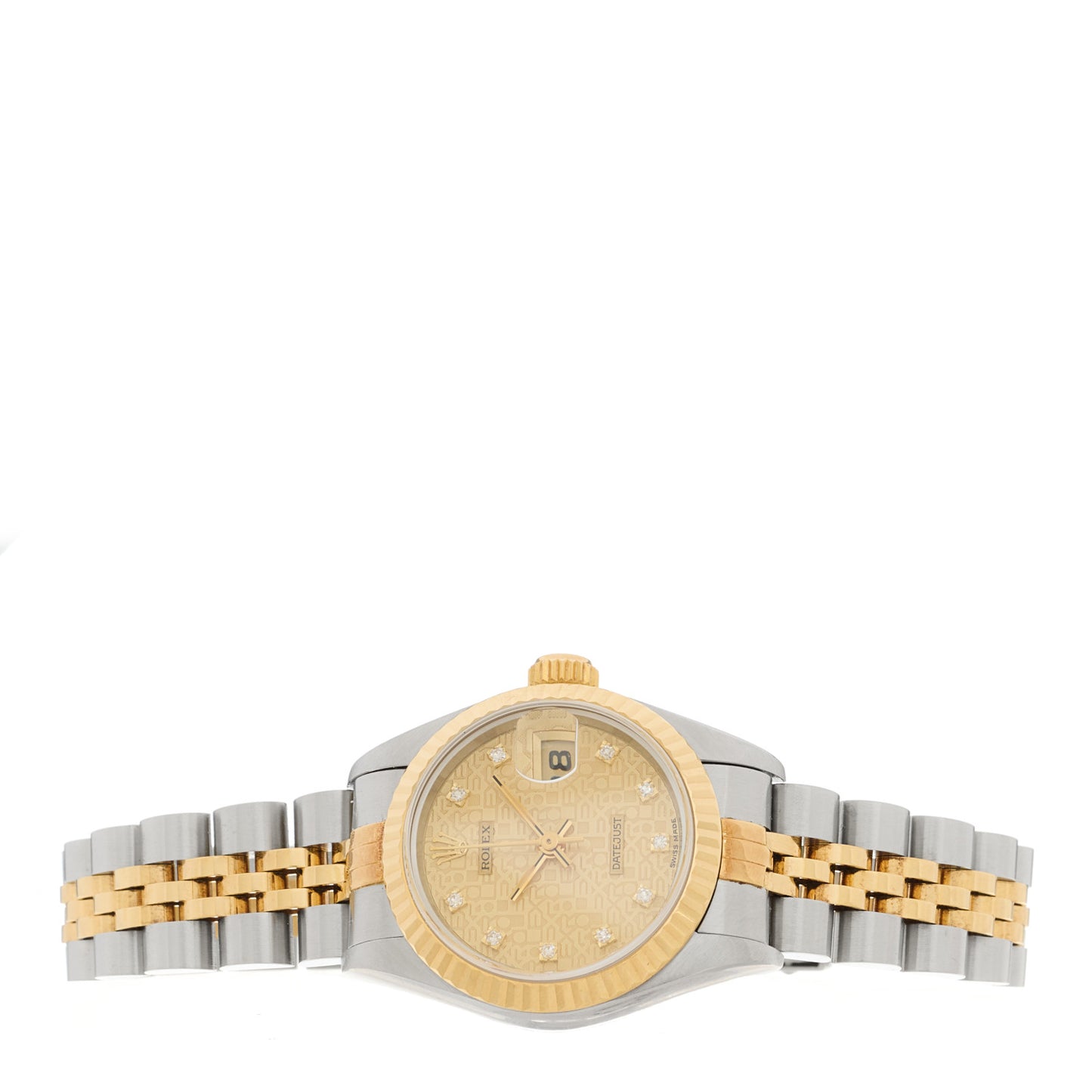 Stainless Steel 18K Yellow Gold Diamond 26mm Oyster Perpetual Datejust Watch Champagne Jubilee 69173