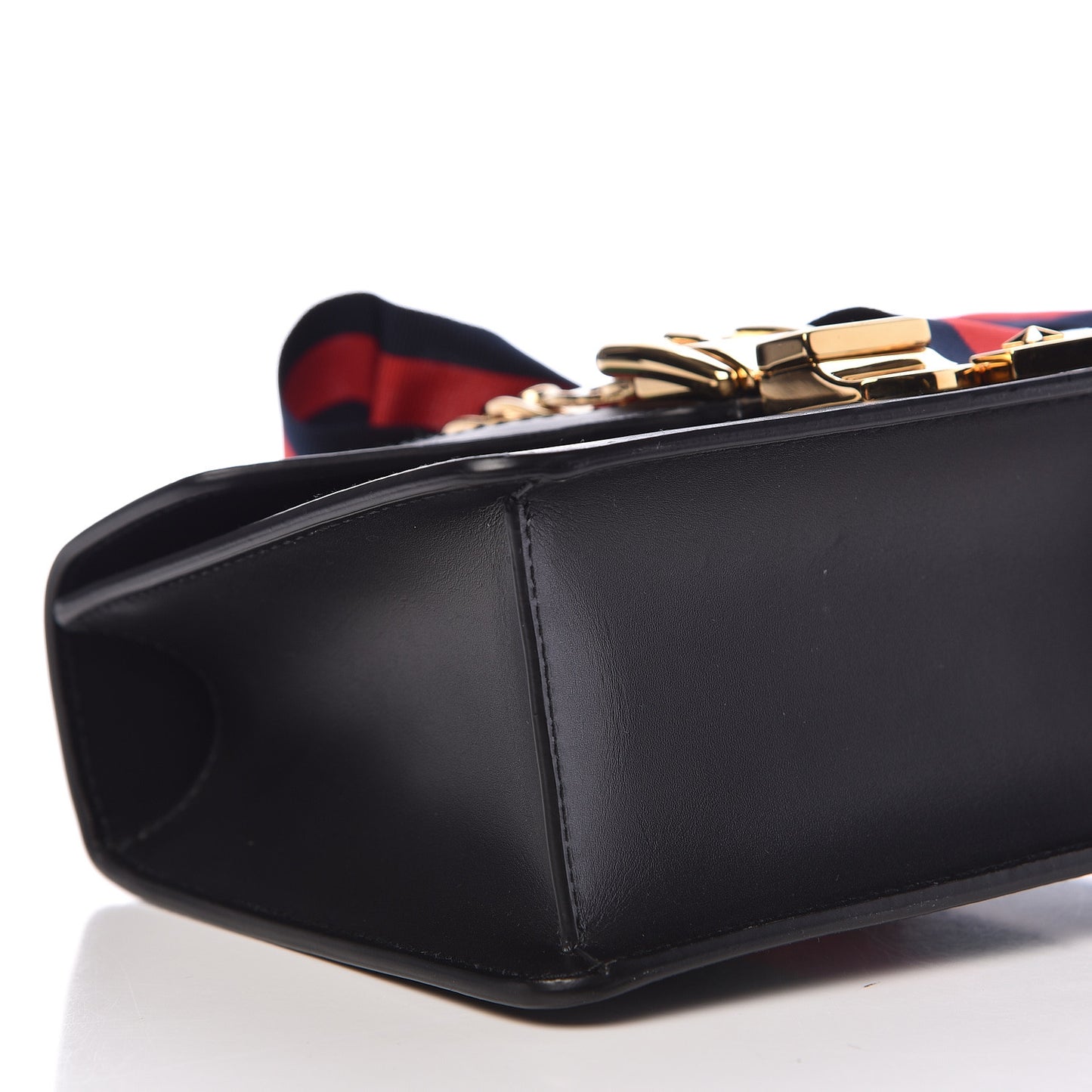 Calfskin Mini Sylvie Chain Shoulder Bag Black