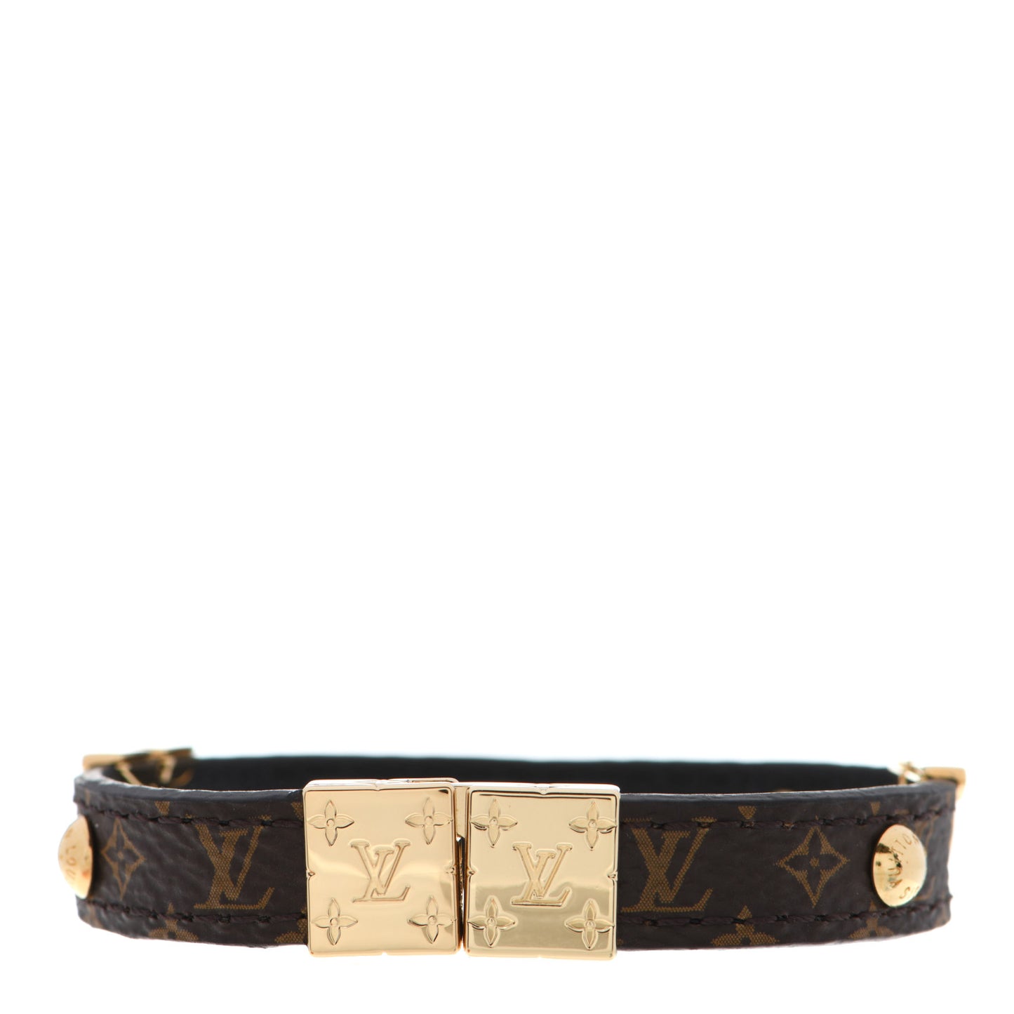 Monogram LV Crown Reversible Bracelet 17 Black