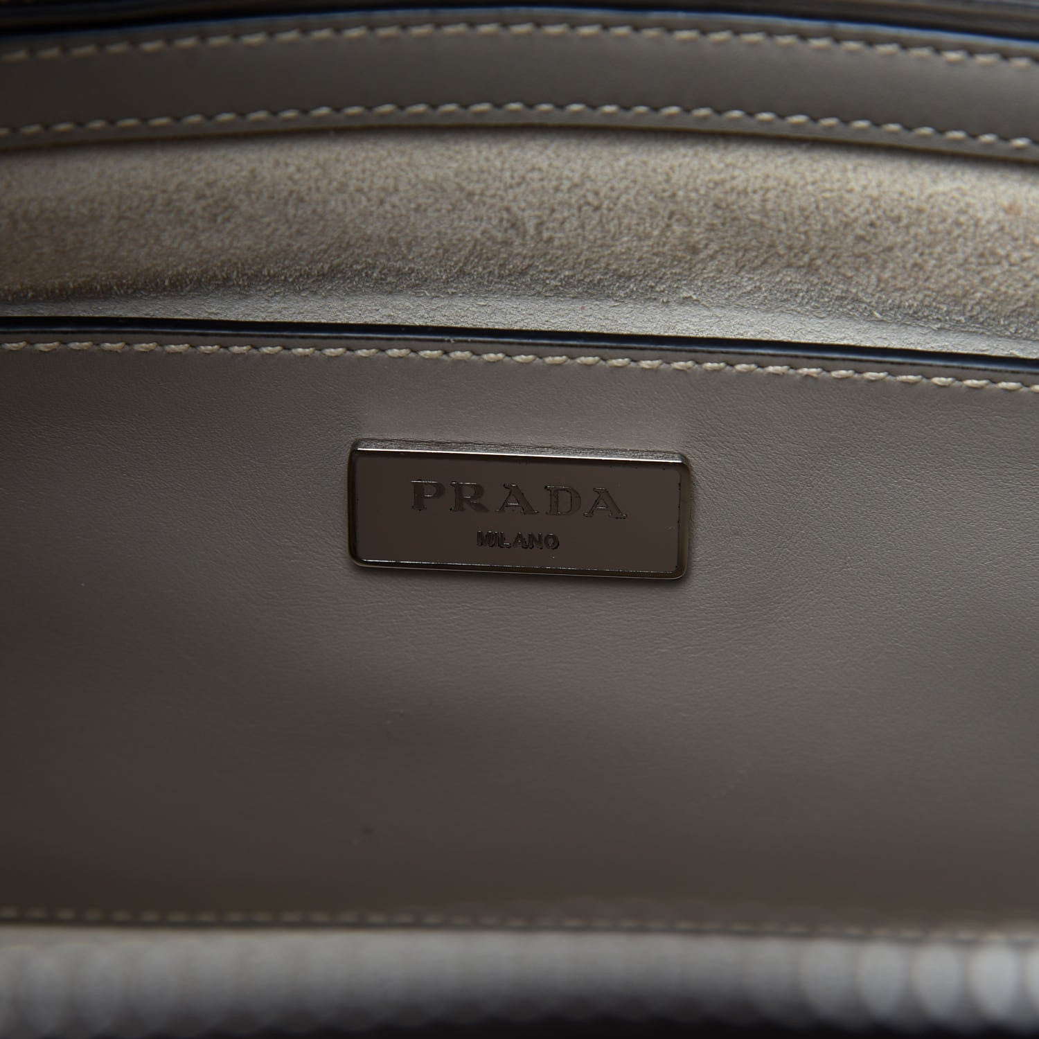 Prada City Calf Small Hand Stitched Galleria Double Zip Tote Calce 8 of 9