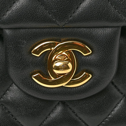 Chanel Lambskin Quilted Medium Double Flap Black 13 of 13