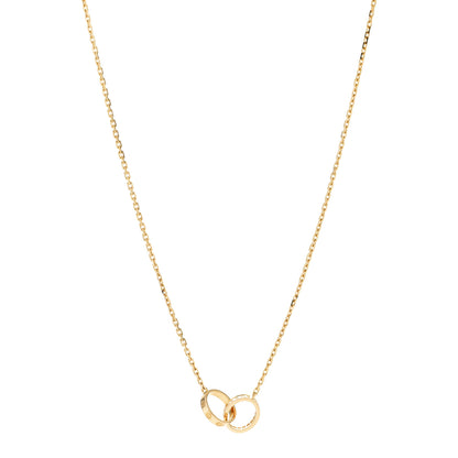 Cartier 18K Yellow Gold Diamond Interlocking LOVE Necklace 1 of 8