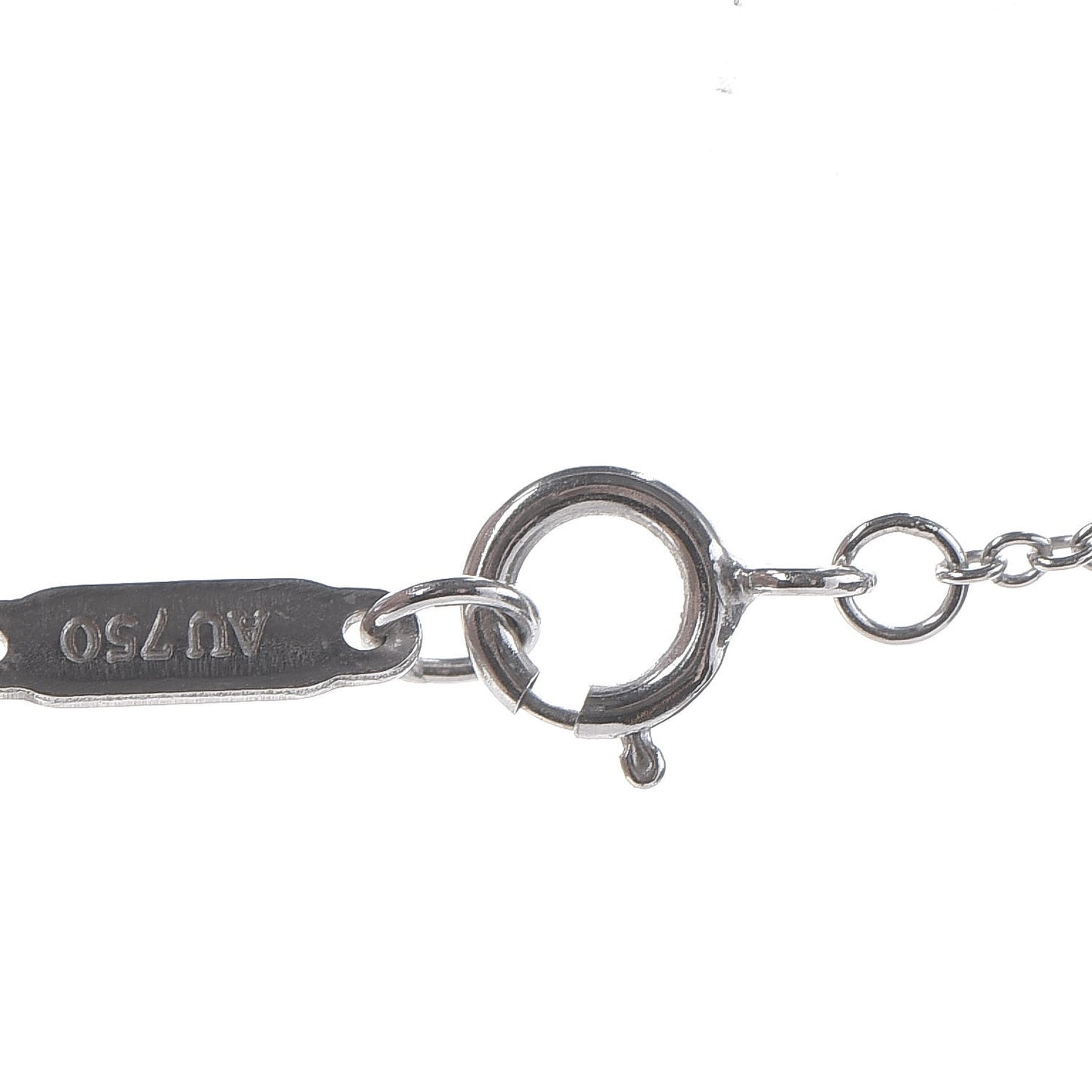 18K White Gold Diamond Crown Key Pendant Necklace