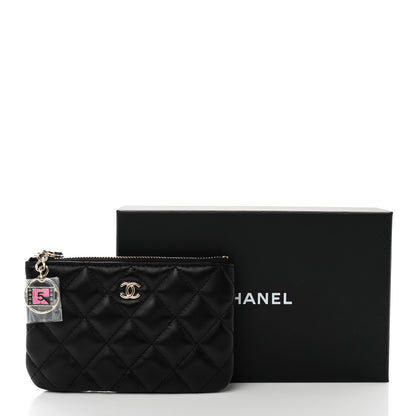 Chanel Lambskin Quilted Small No. 5 Cosmetic Case Black 9 of 9