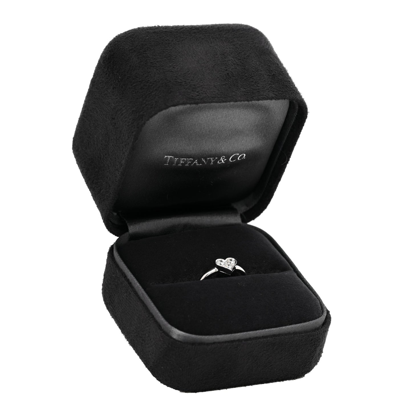 Platinum Diamond Hearts Ring 49 5