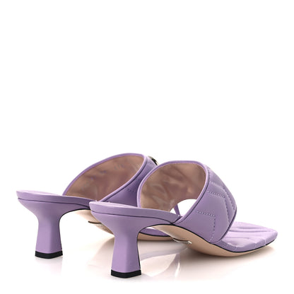 Gucci Nappa Charlotte GG Marmont 55mm Thong Sandals 38 Pale Lavander 5 of 13