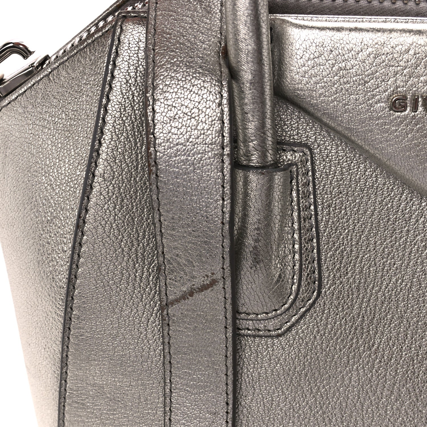 Givenchy Metallic Sugar Goatskin Small Antigona Silver 14 of 18