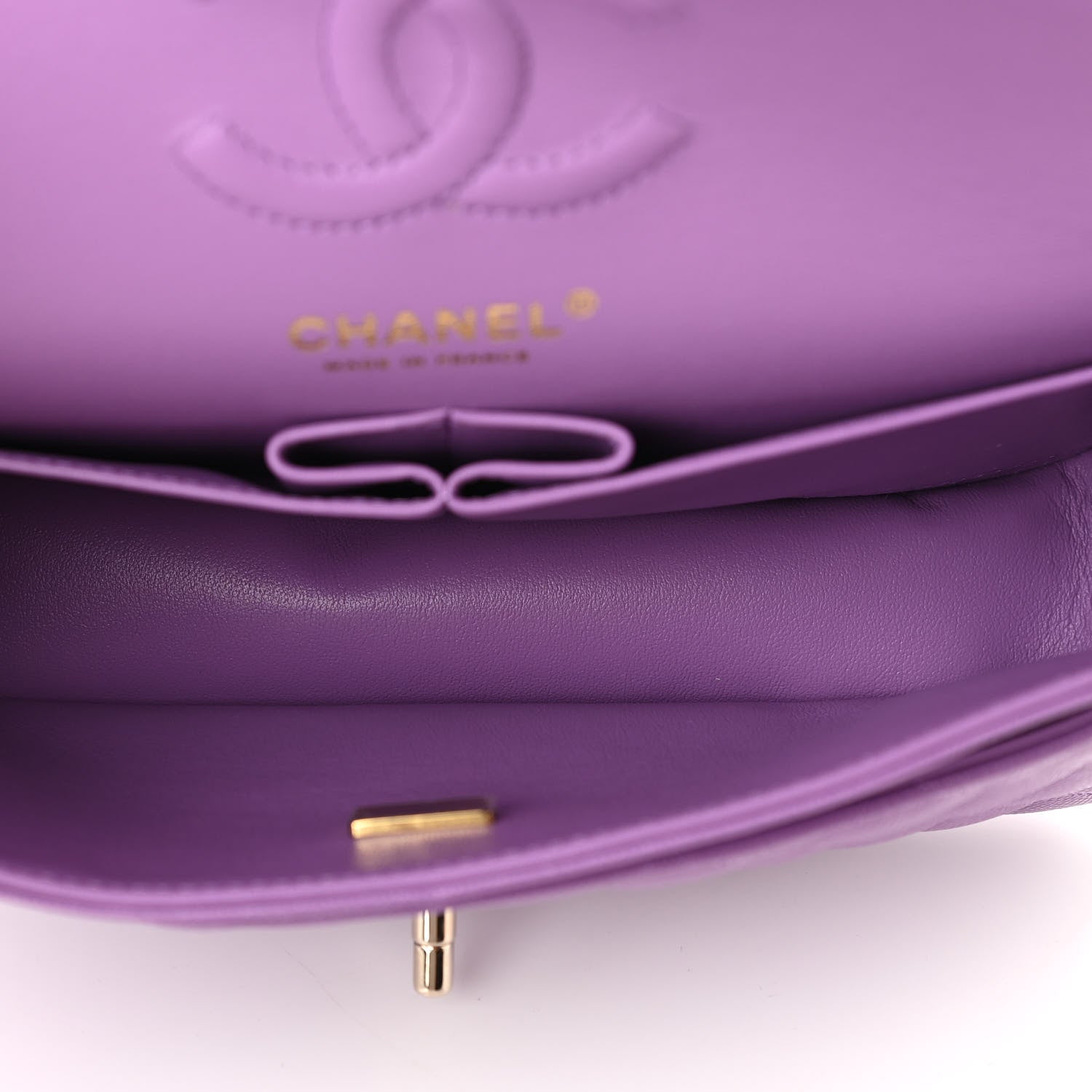 Chanel Caviar Quilted Small Double Flap Purple 4 of 10