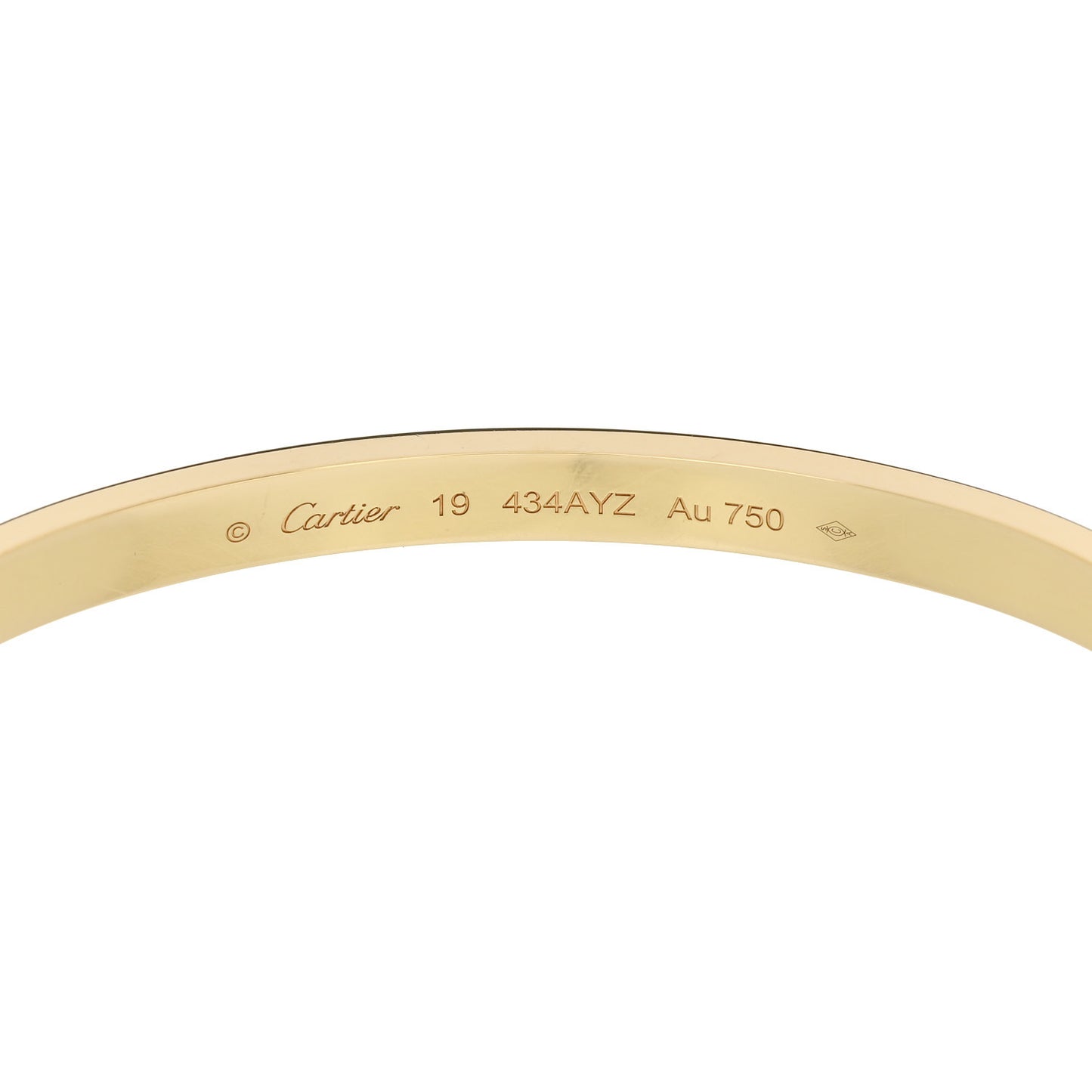 18K Yellow Gold Medium LOVE Bracelet 19