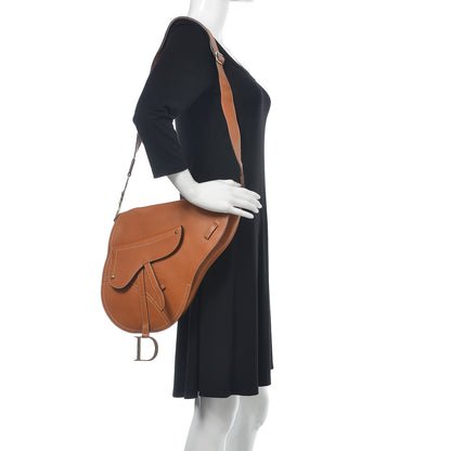 Christian Dior Calfskin Baudrier Saddle Bag Tan 2 of 12