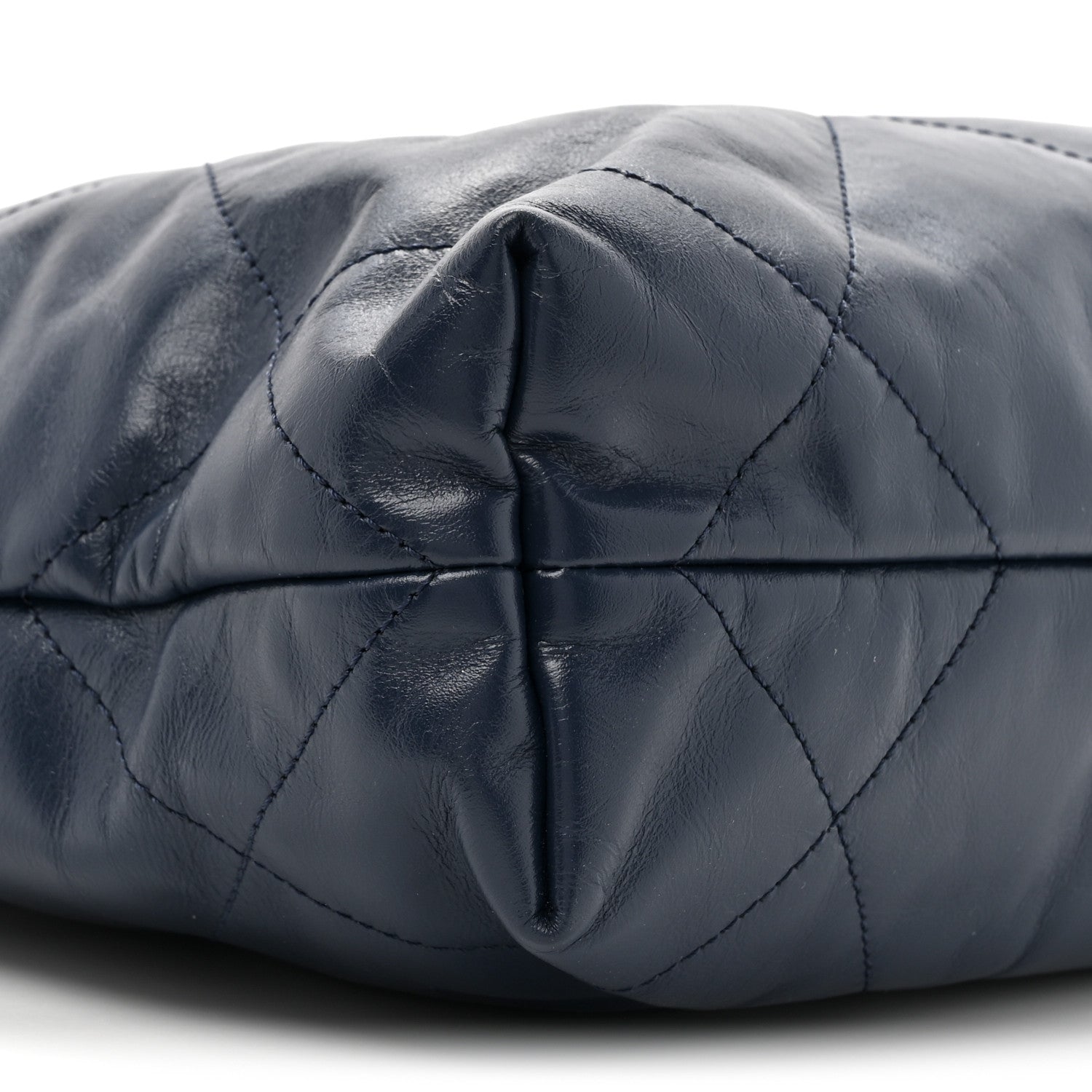 Chanel Shiny Calfskin Quilted Small Chanel 22 Navy 11 of 11