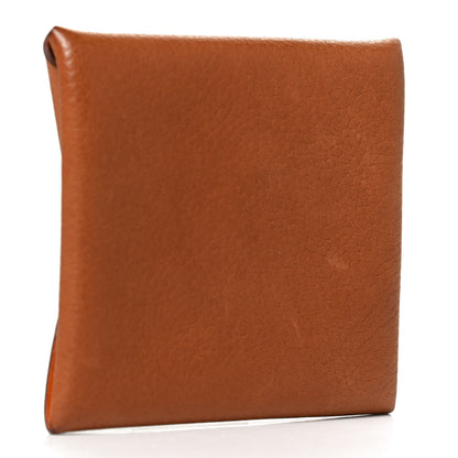 Hermes Barenia Faubourg Bastia Verso Coin Purse Fauve Abricot 2 of 8