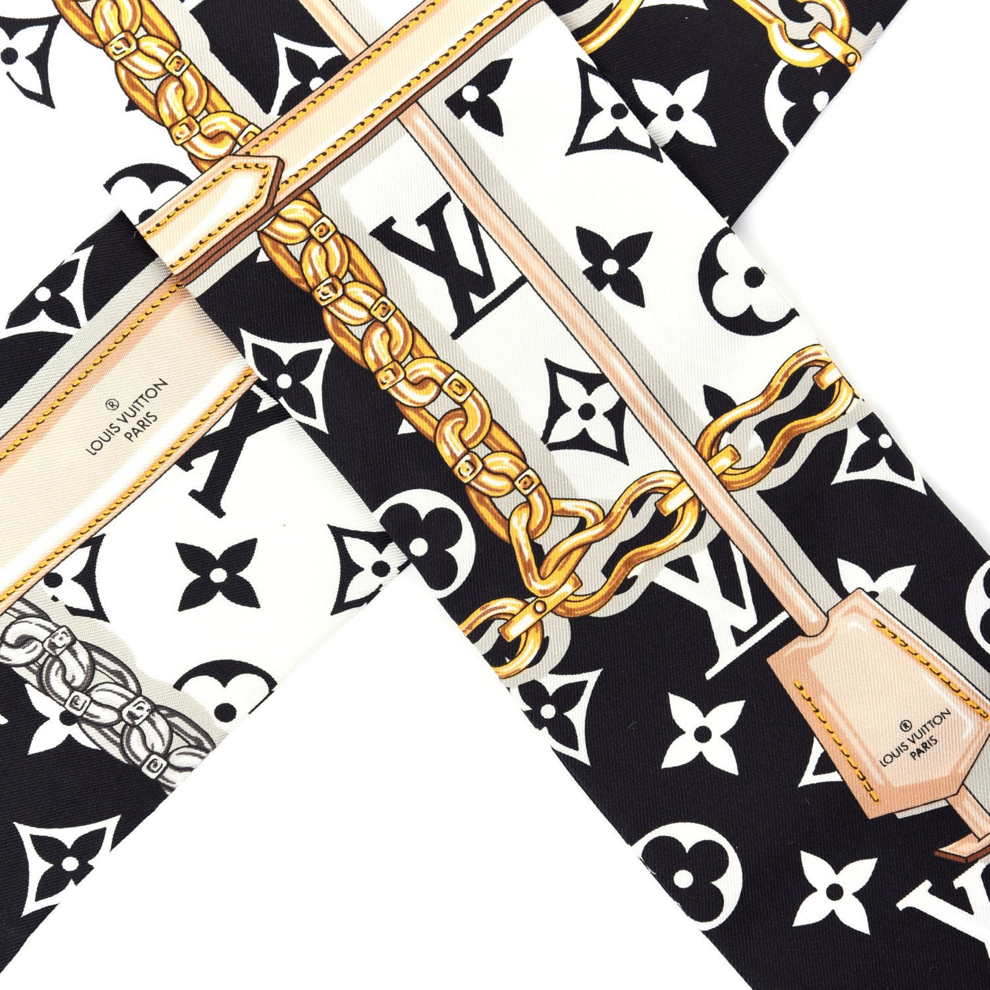 Silk Monogram Confidential Bandeau Black