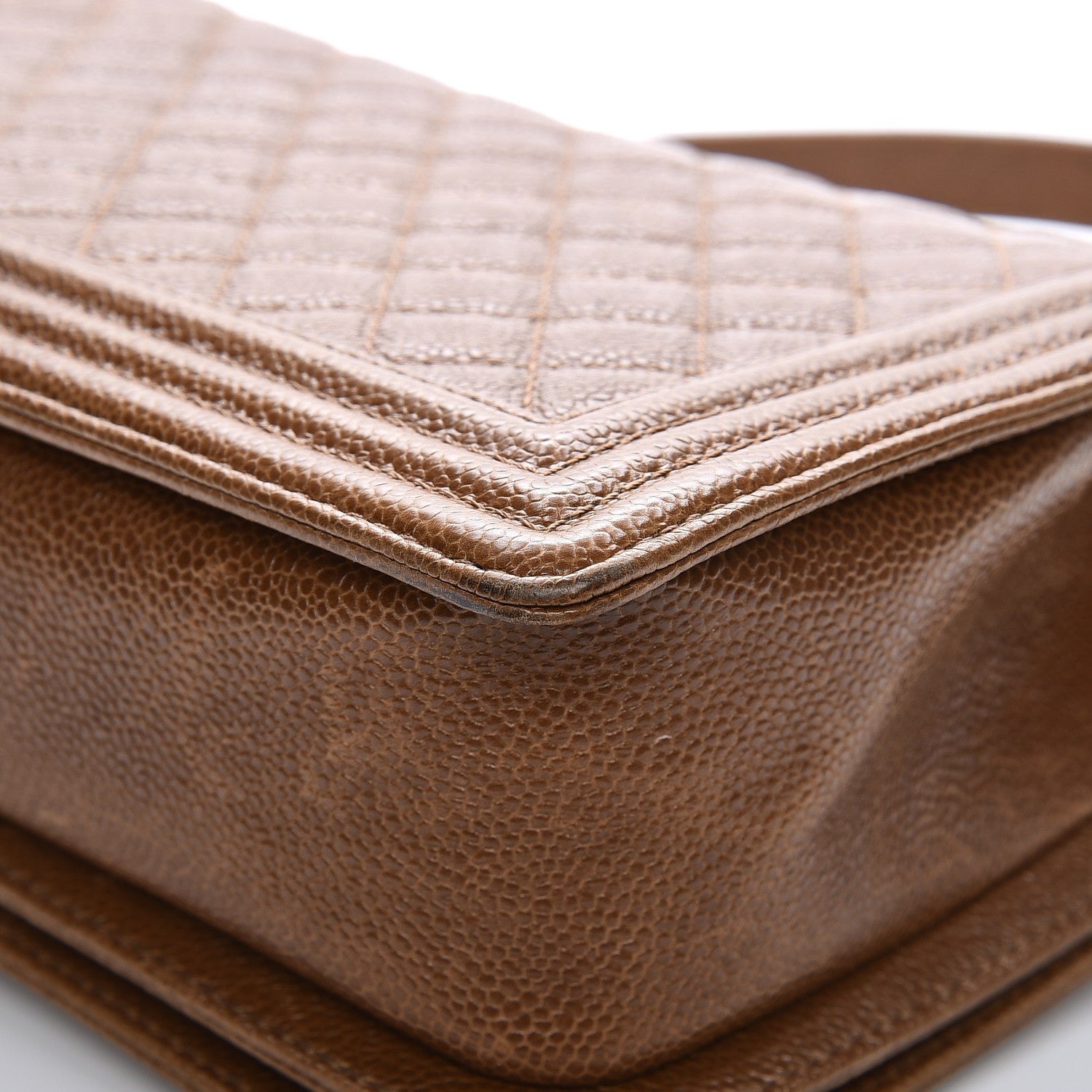 Chanel Caviar Quilted New Medium Boy Flap Brown 15 of 16