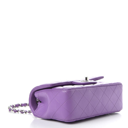 Chanel Lambskin Quilted Mini Rectangular Flap Purple 4 of 11