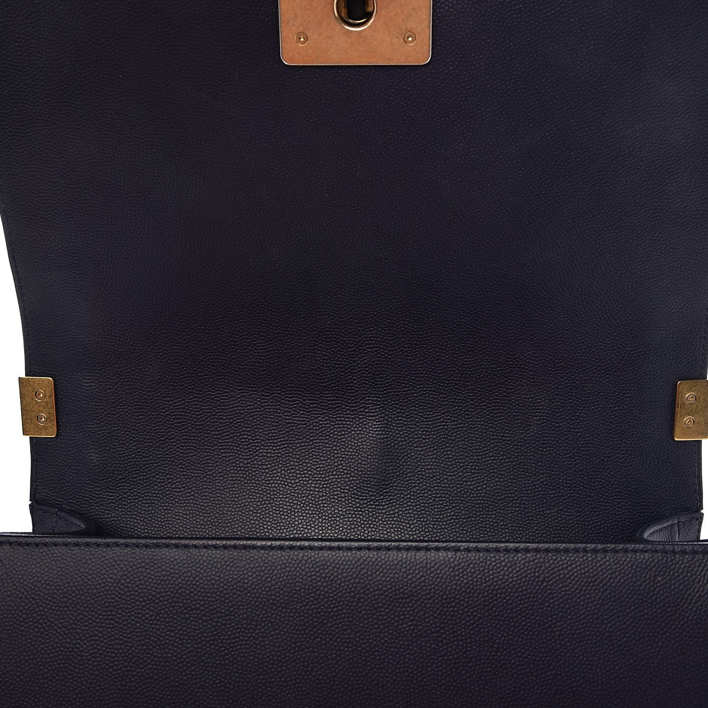 Caviar Quilted Medium Boy Flap Dark Blue