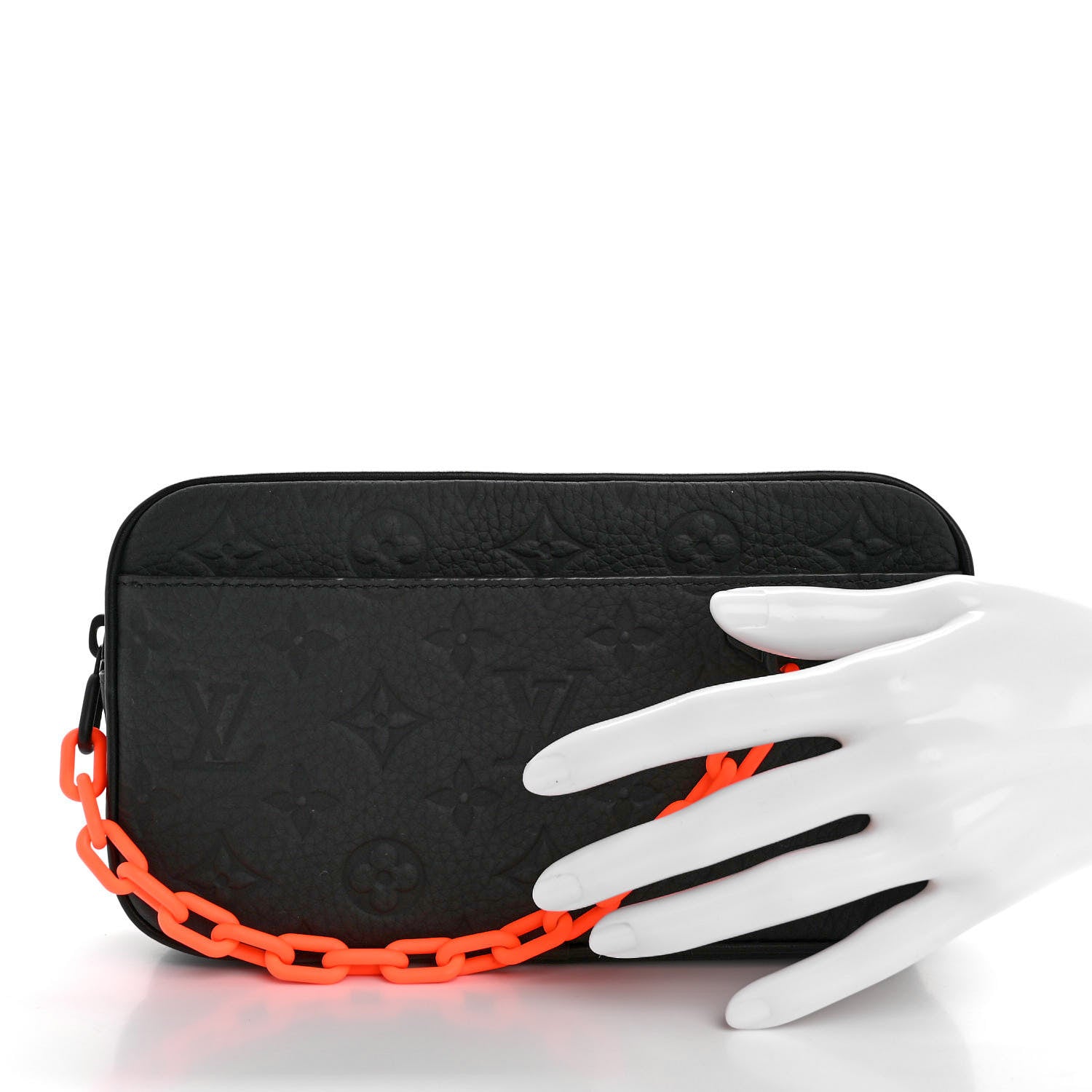 Louis Vuitton Taurillon Monogram Uniformes Solar Ray Soft Pochette Volga Belt Bag Black 2 of 10