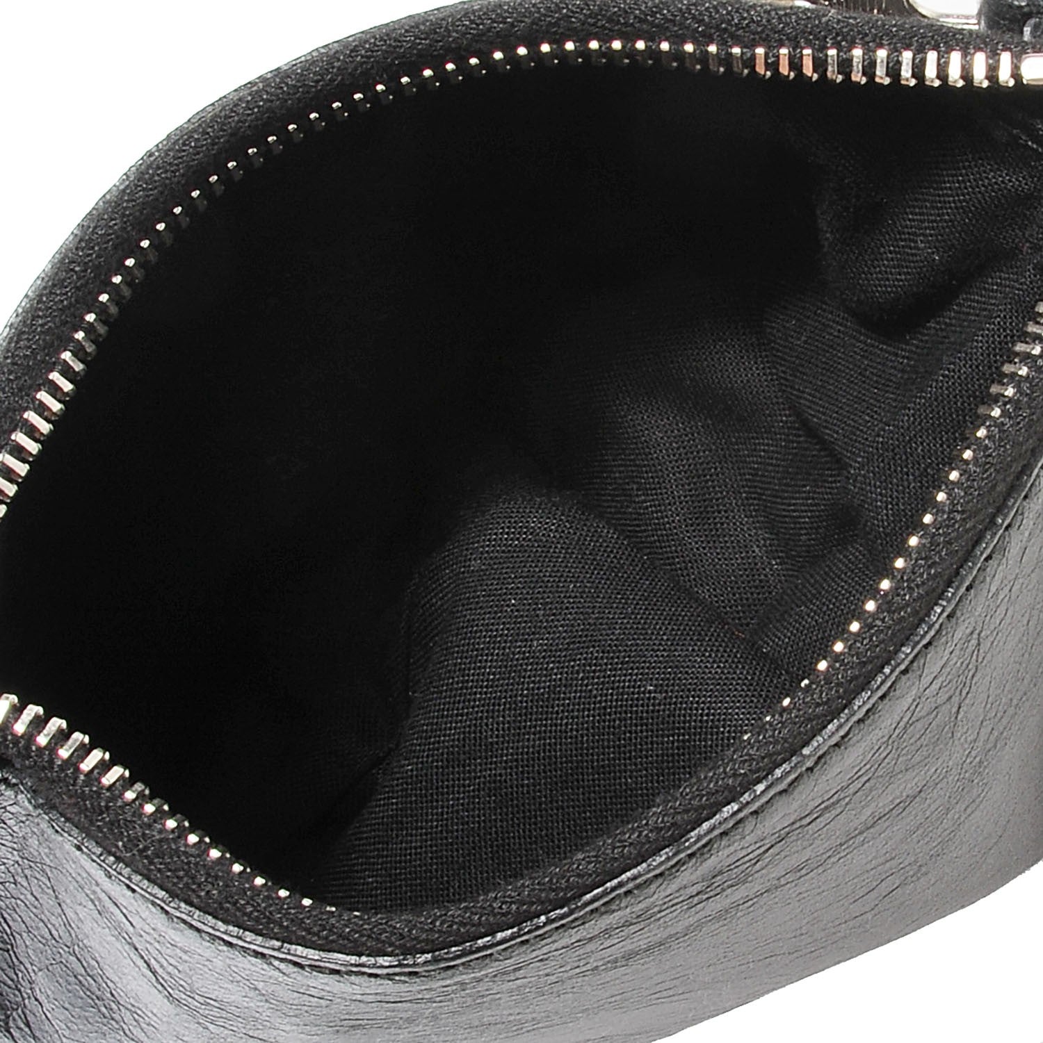 Balenciaga Agneau Giant Silver Hardware M Porte-Monnaie Coin Purse Black 5 of 12