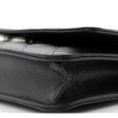 Chanel Caviar Quilted Wallet on Chain WOC Black 10 of 11