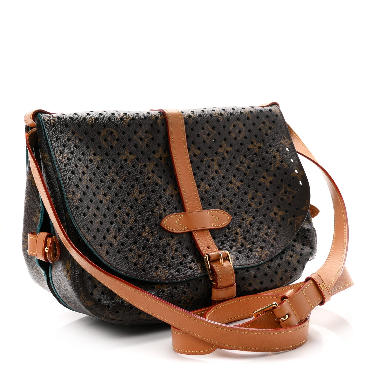 Louis Vuitton Monogram SC Flore Saumur Teal 3 of 10