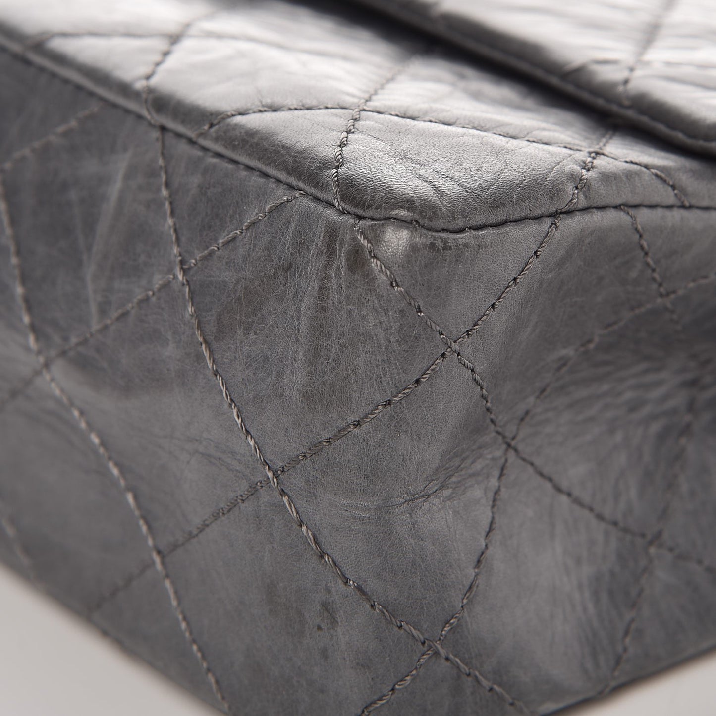 Aged Calfskin Quilted 50th Anniversary 2.55 Reissue Flap 226 Grey
