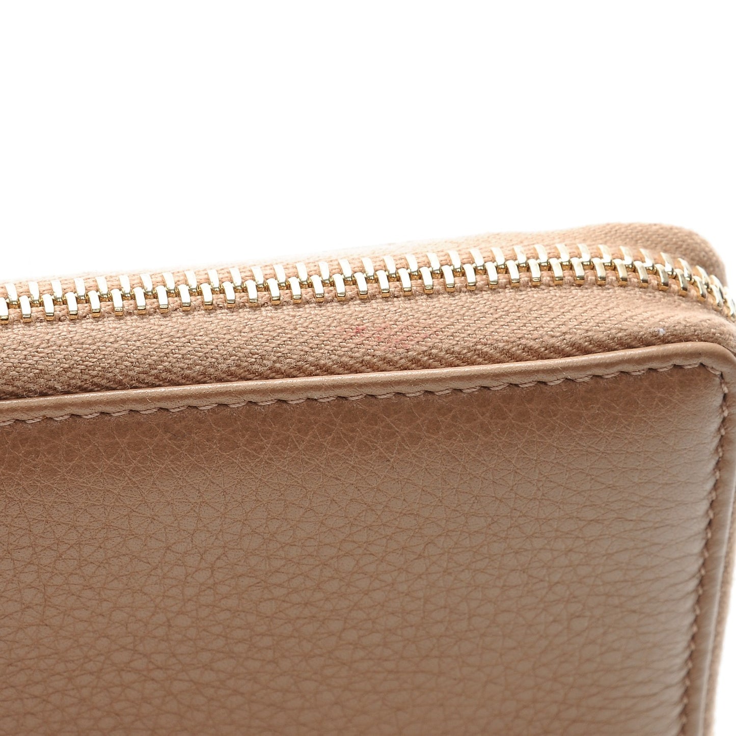 Cellarius Calfskin Bamboo Tassel Zip Around Wallet Camelia