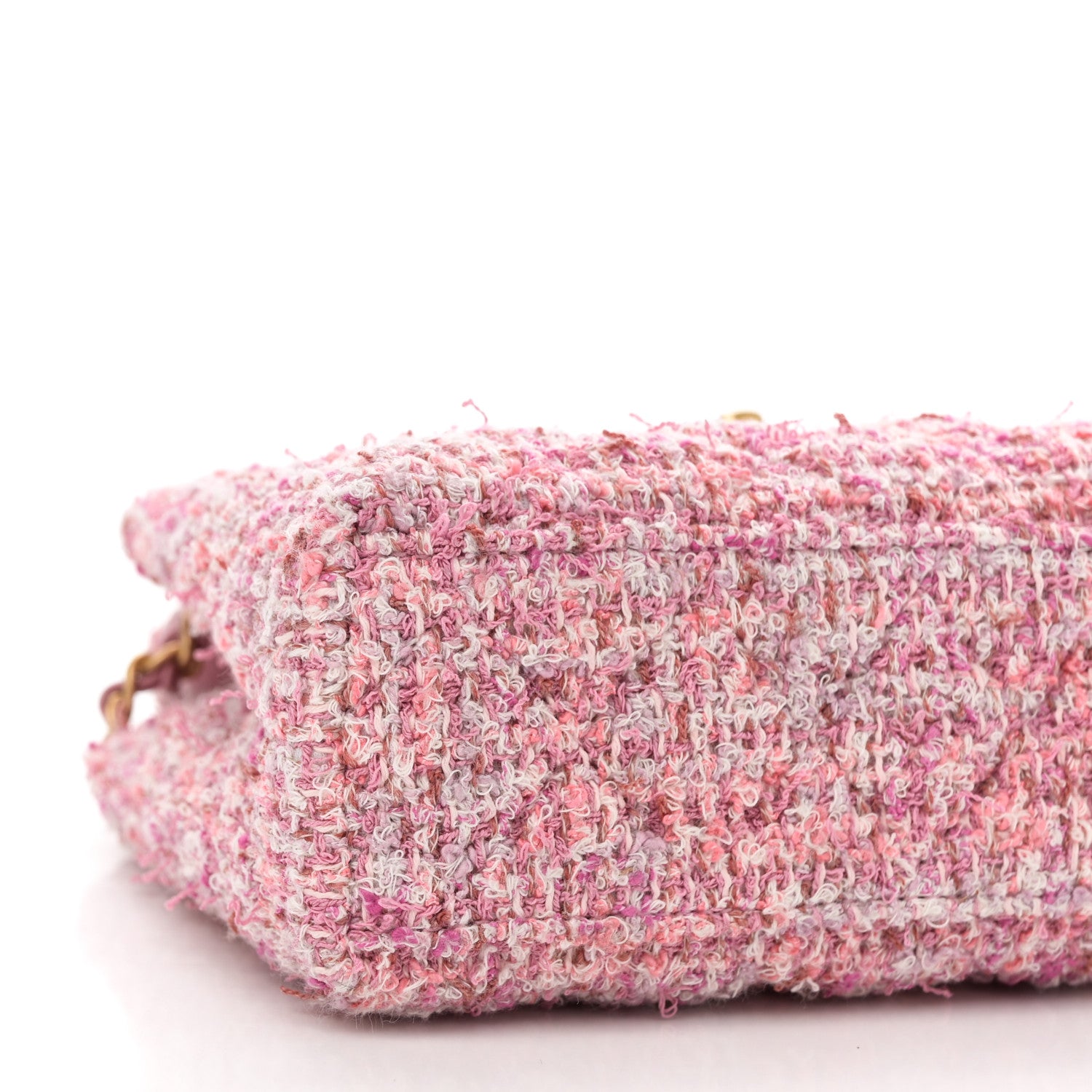 Chanel Tweed Quilted Nano Kelly Shopper Pink 9 of 11
