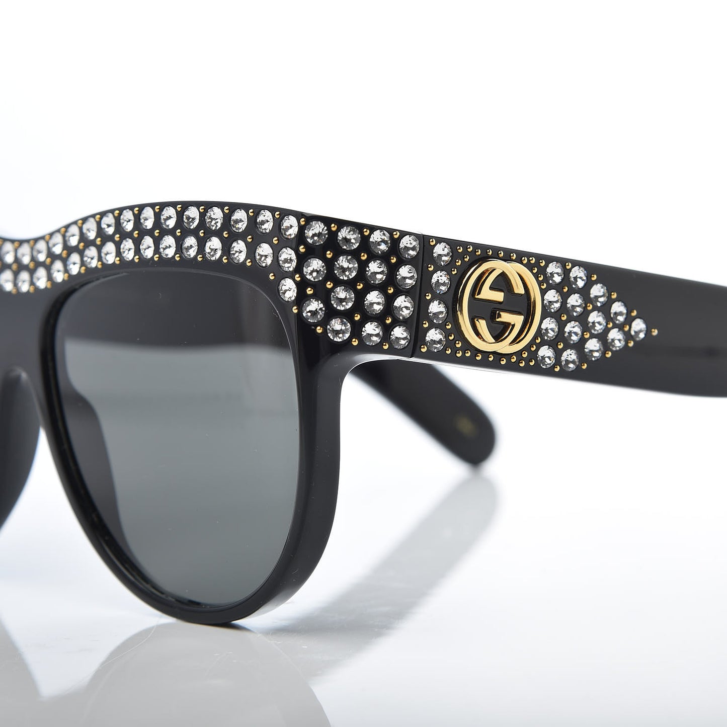 Acetate Crystal Sunglasses GG0147S Black