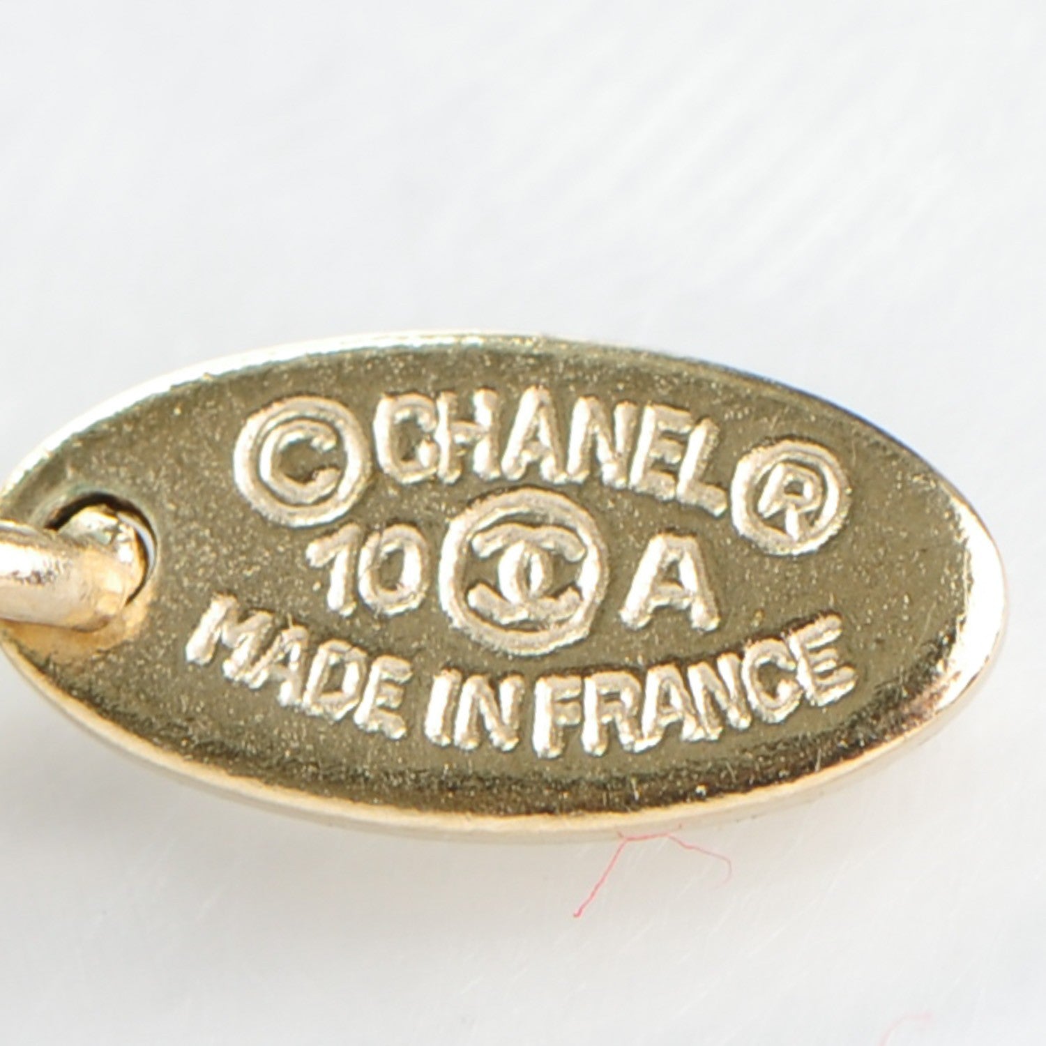 Chanel Pearl Crystal CC Pendant Necklace Light Gold 4 of 5