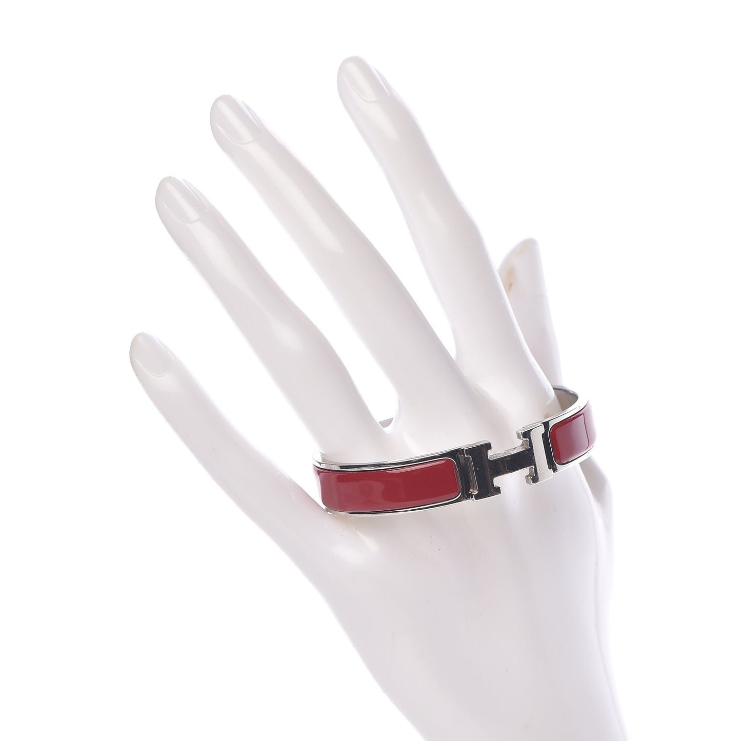 Enamel Narrow Clic Clac H Bracelet PM Red