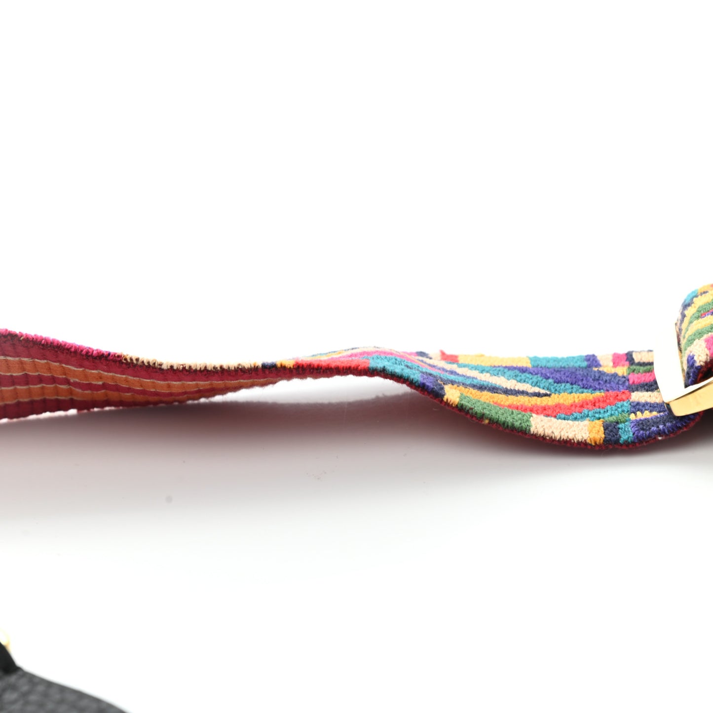 Canvas Native Couture 1975 Embroidered Rockstud Guitar Strap Multicolor