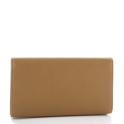Saint Laurent Calfskin Monogram Large Belle De Jour Clutch Beige 3 of 7