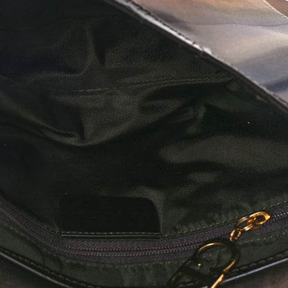 Christian Dior Satin Saddle Bag Brown Multicolor 4 of 6