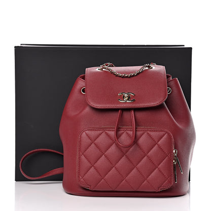 Chanel Caviar Quilted Business Affinity Backpack Burgundy 10 of 10