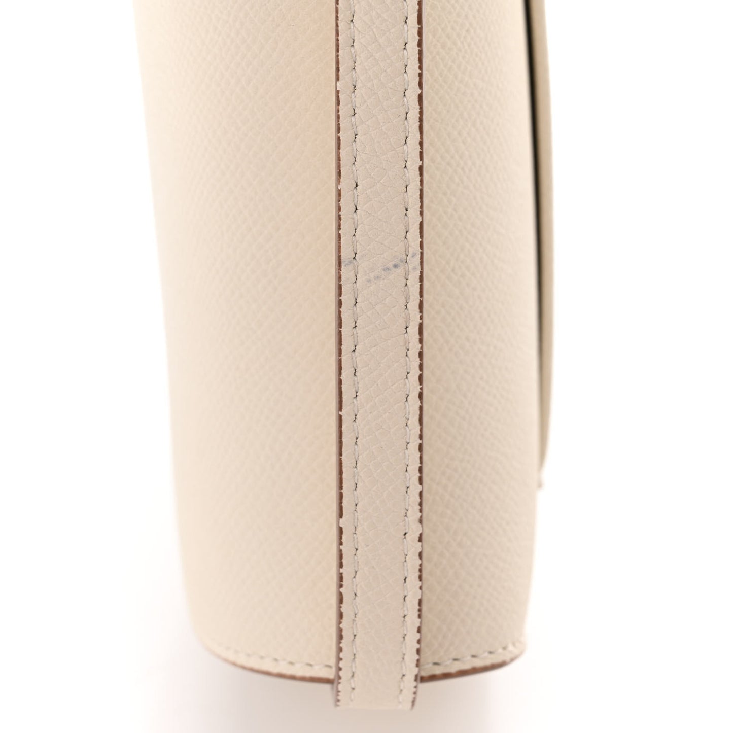 Grained Calfskin Small Trotteur White