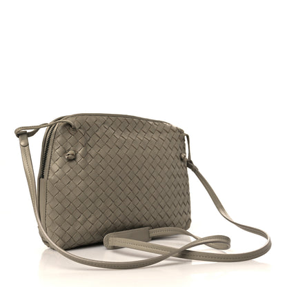 Bottega Veneta Nappa Intrecciato Nodini Crossbody Messenger Light Grey 3 of 8