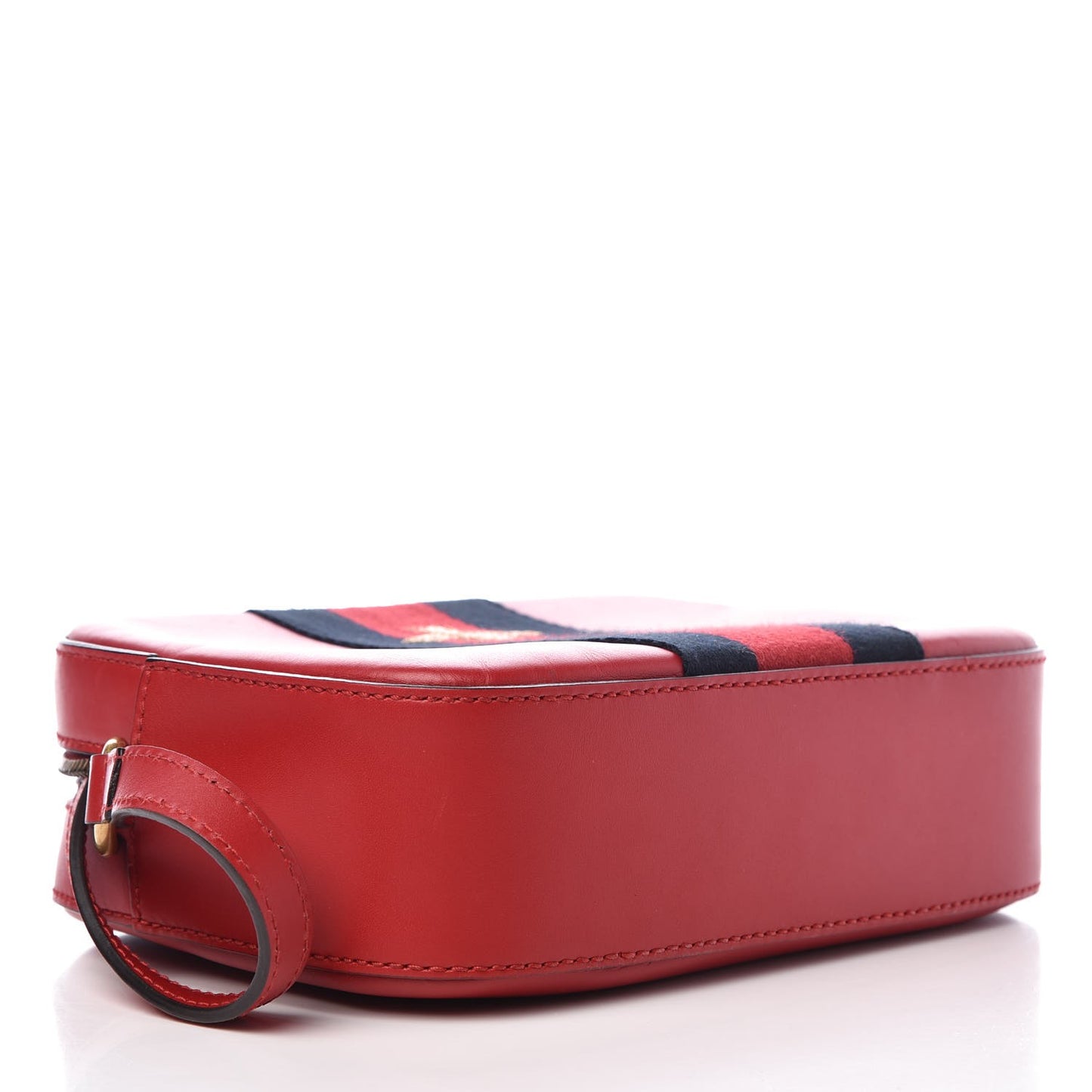 Calfskin Web Small Webby Bee Shoulder Bag Red