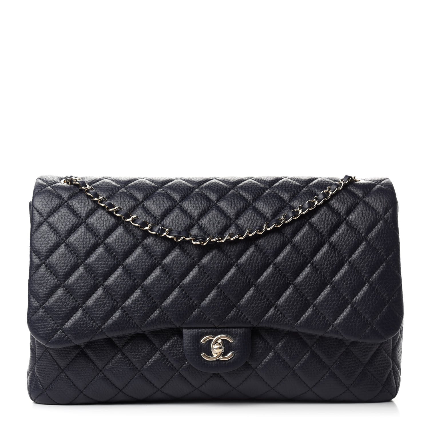 Chanel Calfskin Quilted Small XXL Travel Flap Bag Navy 1 of 11
