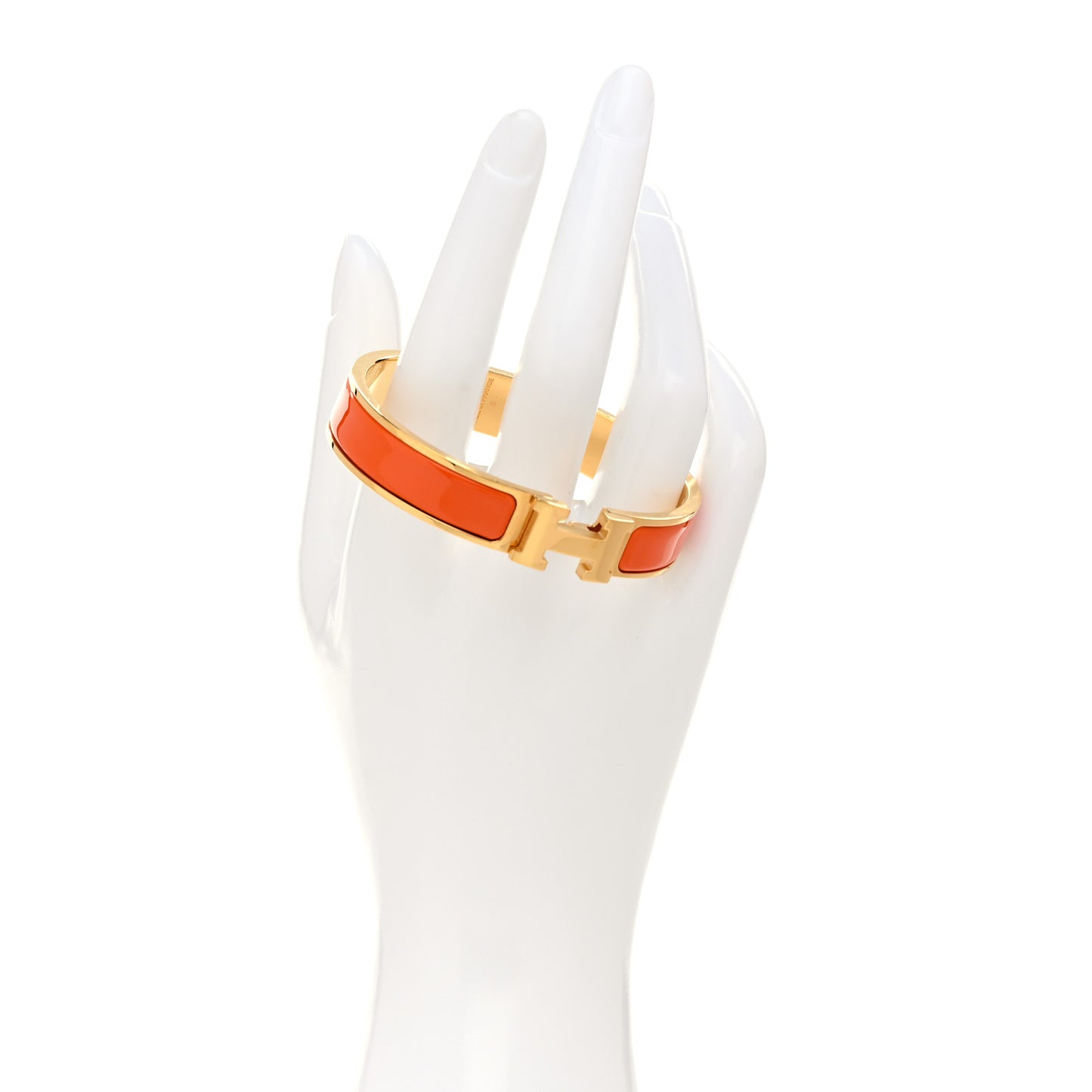 Enamel Narrow Clic Clac H Bracelet GM Orange