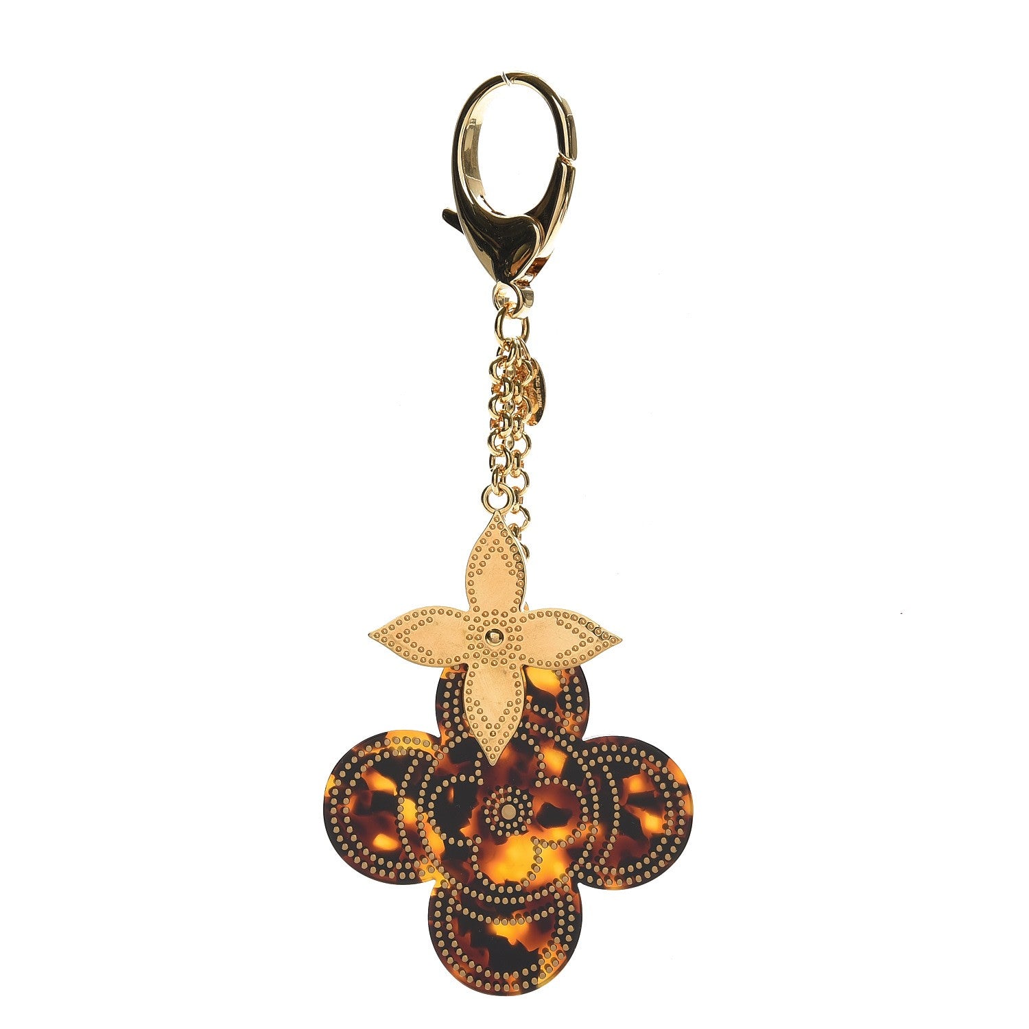 Louis Vuitton Stipply Flower Bag Charm Tortoise 1 of 4