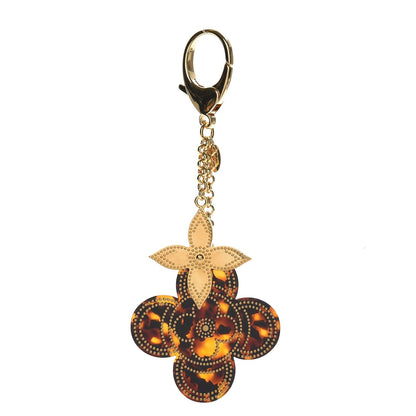 Louis Vuitton Stipply Flower Bag Charm Tortoise 1 of 4
