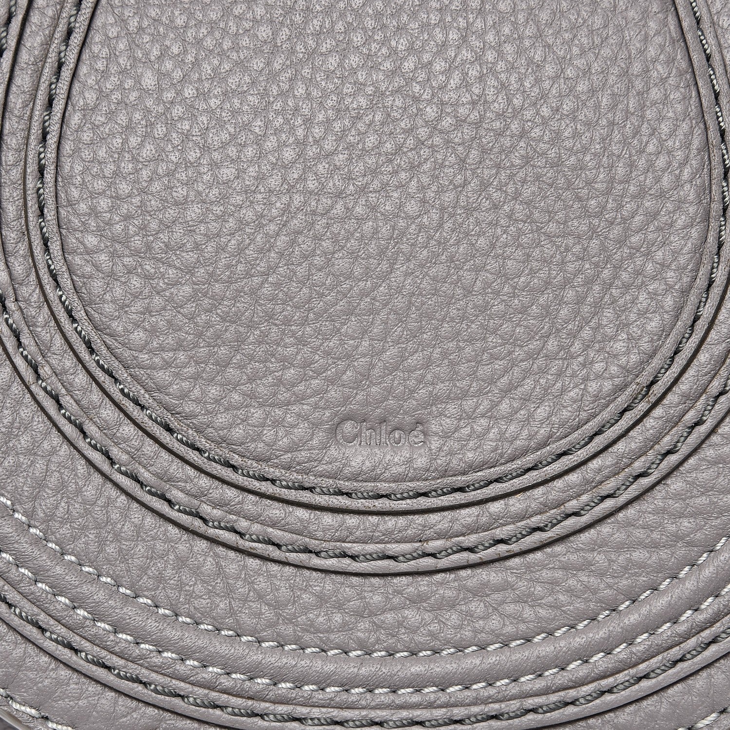 Chloe Calfskin Mini Marcie Round Crossbody Bag Cashmere Grey 7 of 7