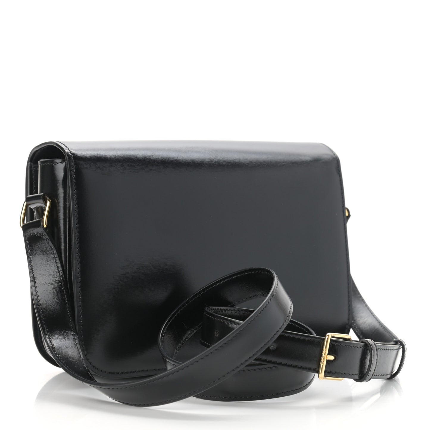 Shiny Calfskin Medium Triomphe Black