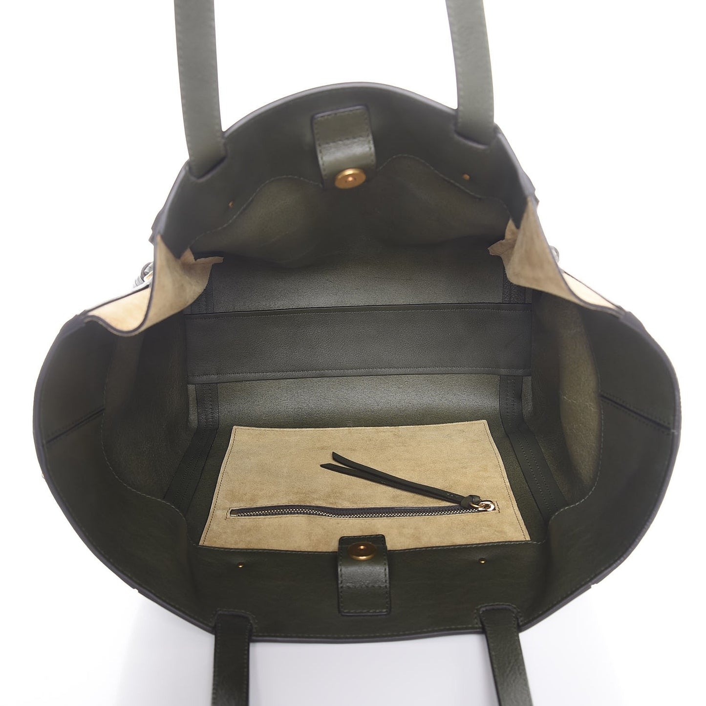 Smooth Calfskin Medium Milo Shopping Tote Midnight Green
